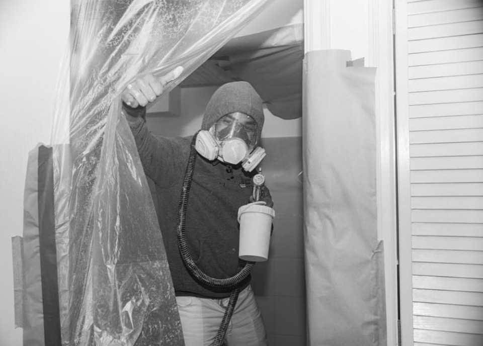 Tyrinn Zubulake, owner of Abreeze Refinish, at a refinishing job
